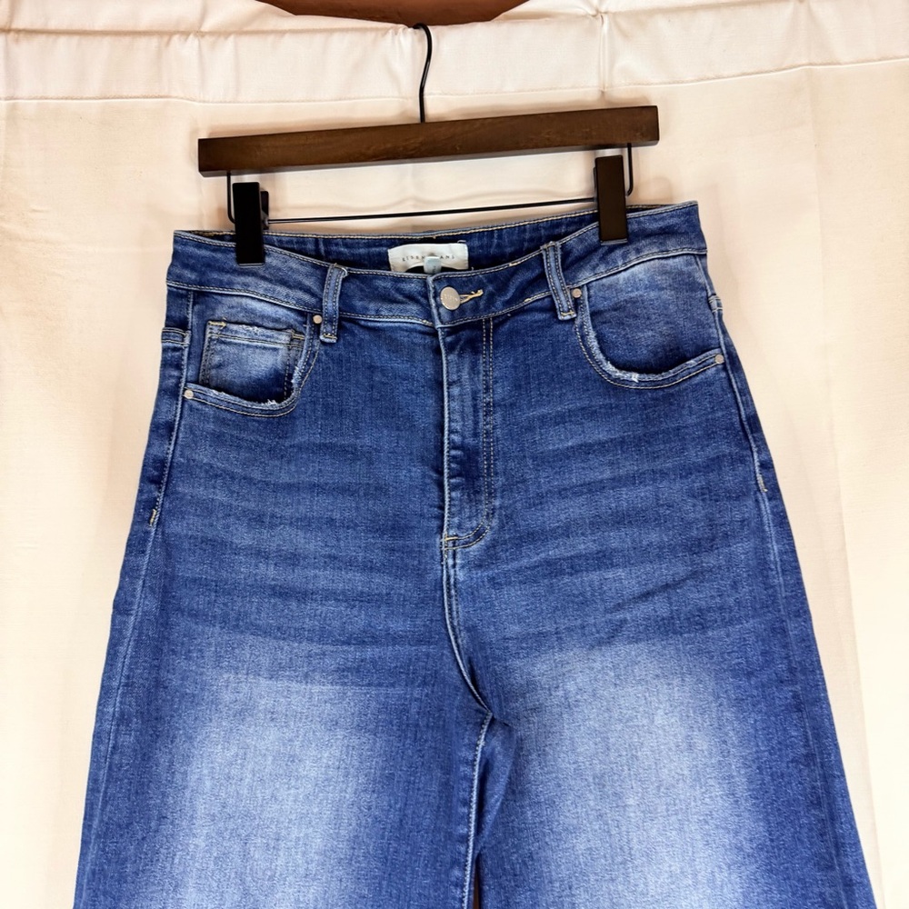 RISEN JEANS Women’s Size 13/31 Denim Wide Leg High Rise Fit Stretch Style - Picture 5 of 14
